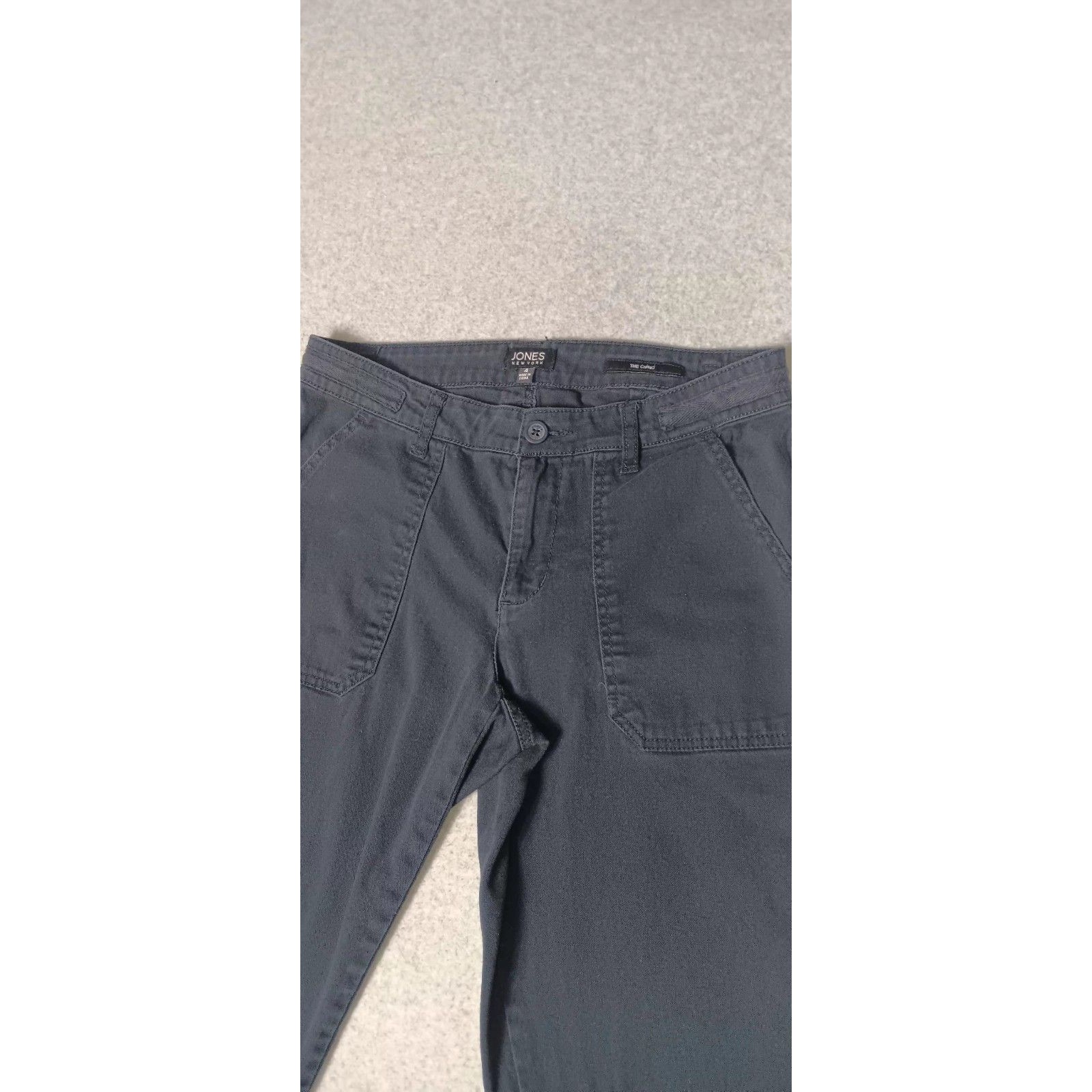 Jones New York The Chino Utility Cargo Trousers Womens 4 Navy Blue Gorpcore — image 4 of 8